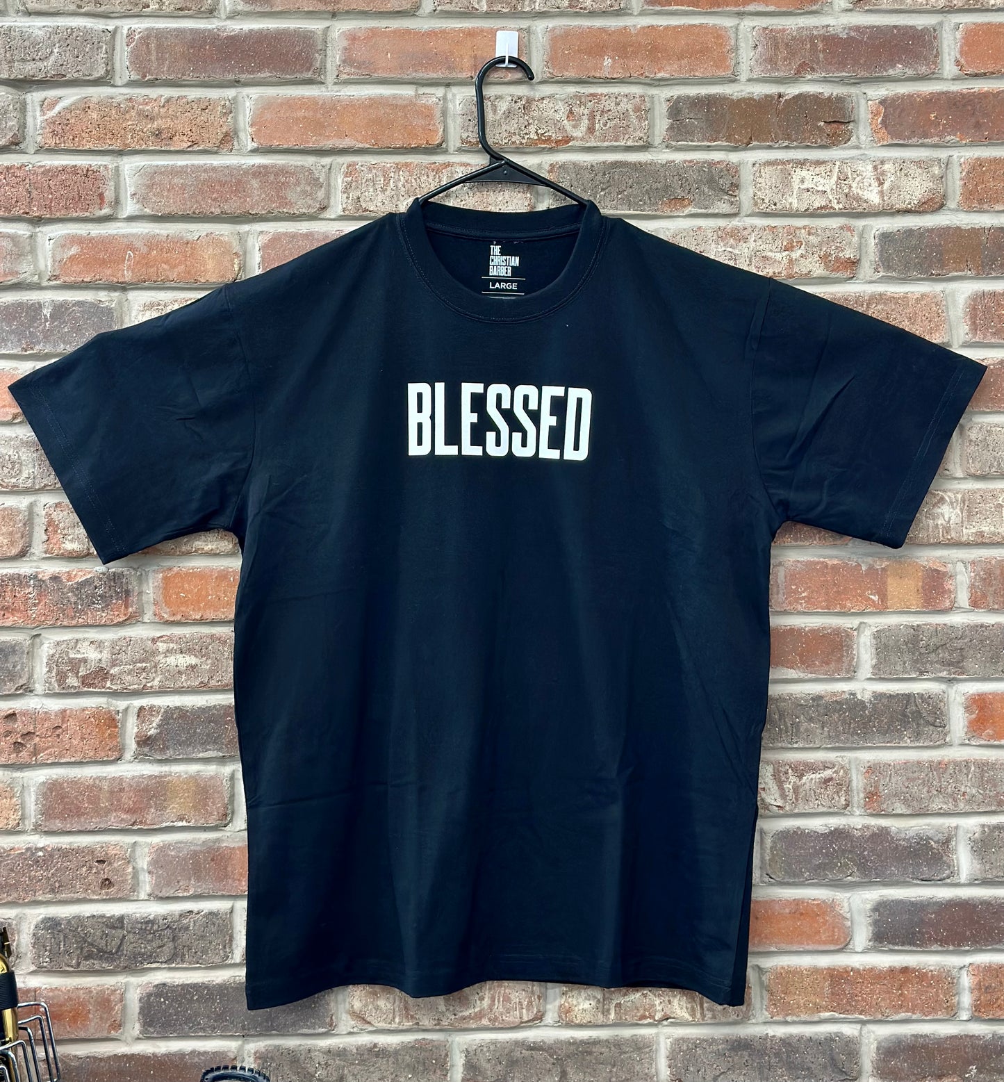 "BLESSED" White Black Cotton T-Shirt | 100% Cotton, Gratitude Inspired Tee