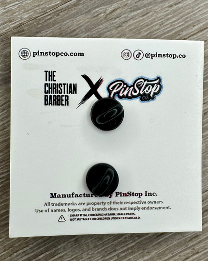 The Christian Barber x PinStop Co. Enamel Pin – Cross & Barber Pole Collab