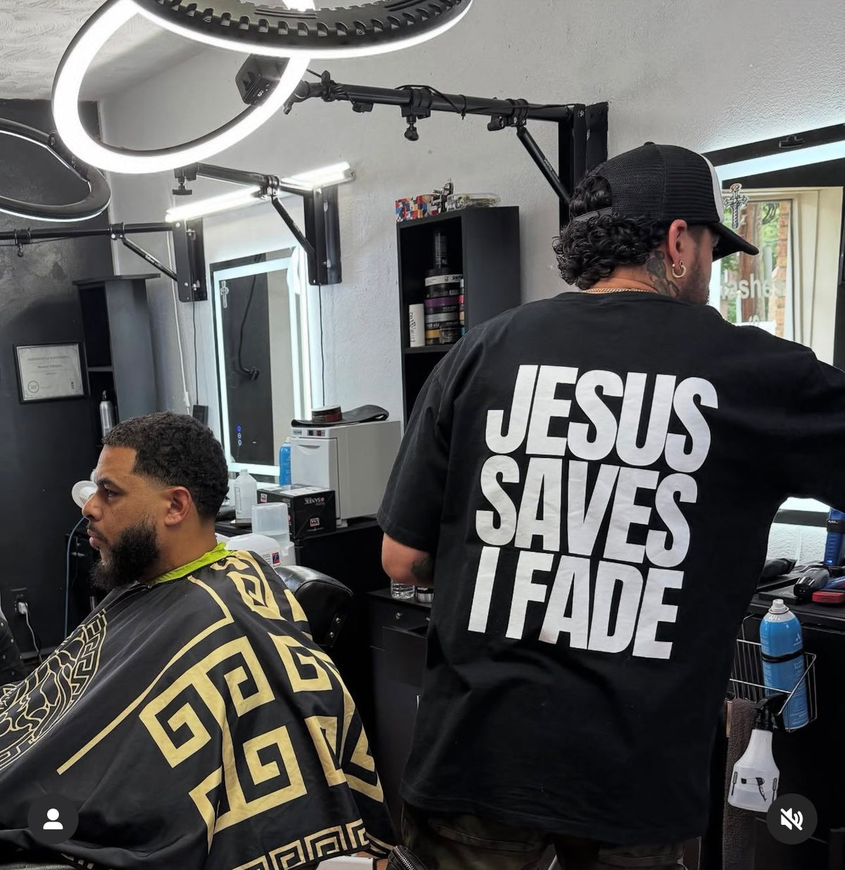✝️ Jesus Saves, I Fade Tee – Faith Meets the Fade