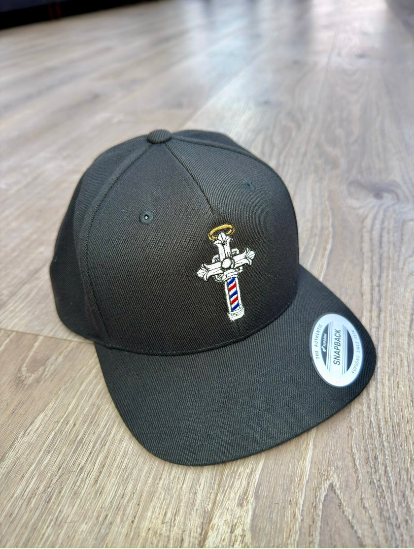 The Christian Barber Snapback – Cross & Pole Embroidered Hat