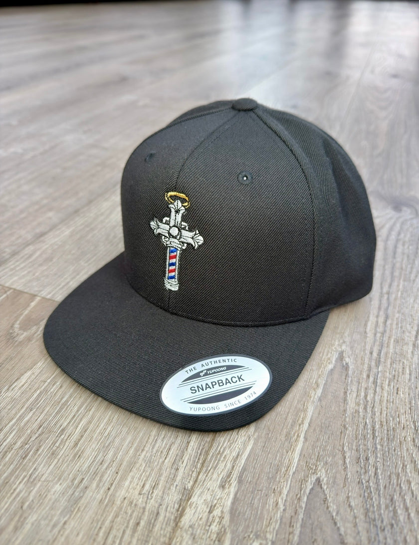 The Christian Barber Snapback – Cross & Pole Embroidered Hat