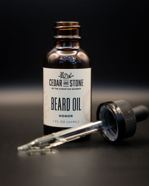 Cedar and Stone Beard Oil — Honor