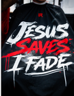 Jesus Saves I Fade Barber Cape – TCB x Working Class