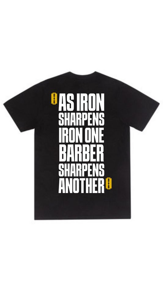 Proverbs 27:17” Barber T-Shirt
